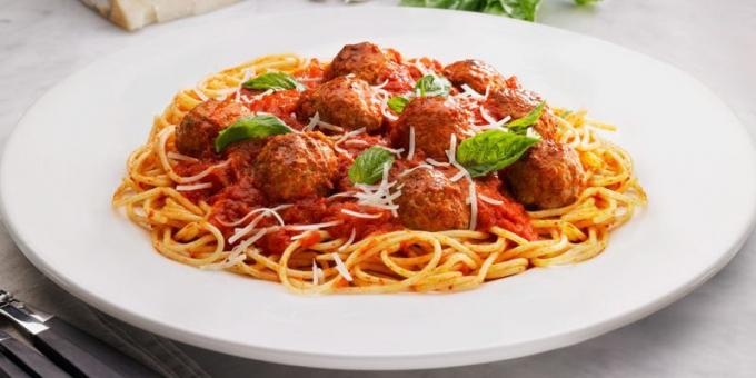 Špageti z mesne kroglice