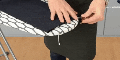 Kako likati hlače s puščicami: pritrdite nogo