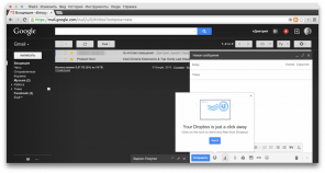 Kako priročno za pošiljanje iz Dropbox datoteke z Gmailom