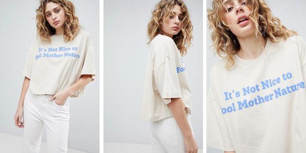 Ženske modne majice iz evropskih trgovin: Dan v tednu skrajša majico z okroglim izrezom