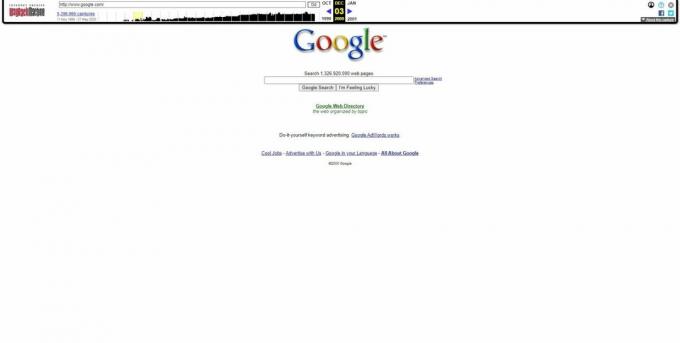 Spletni arhiv: kopija Googlovega spletnega mesta