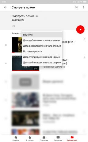 Uporabne funkcije YouTube za Android: razvrstite videoposnetke na seznamu za poznejši ogled