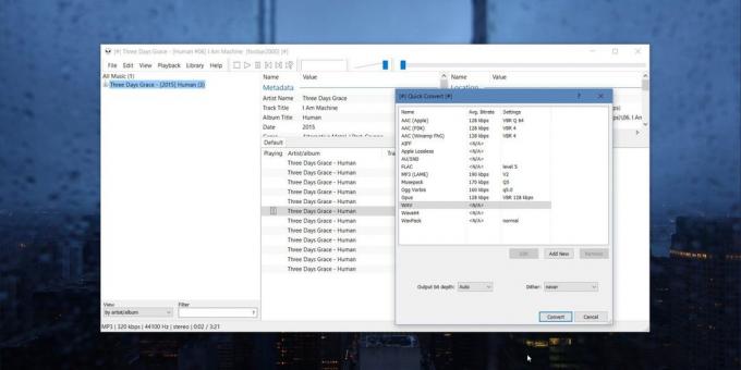 Audio Converter za Windows, MacOS in Linux: foobar2000