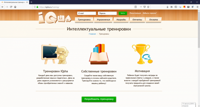 Spletne sredstva za otroke 6 in 7 let: IQsha.ru
