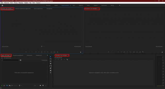 Adobe Premiere Pro: kliknite Uredi