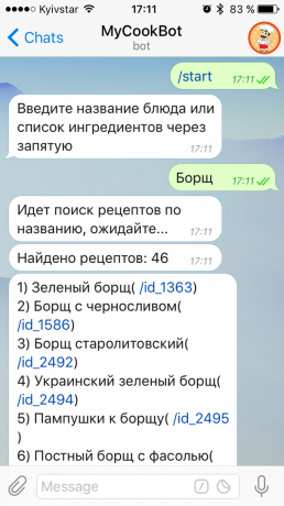 Boti Telegram: MyCookBot
