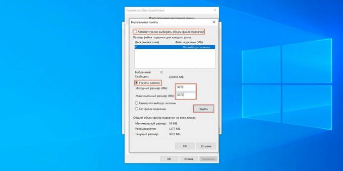 Spremenite velikost datoteke ostranjevanja sistema Windows 10