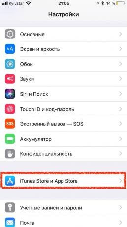 App Store v sistemu iOS 11: Nastavitve