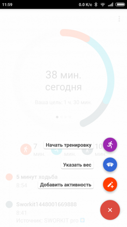 Google Fit: dodajanje dejavnost