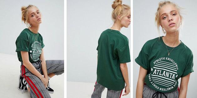 Ženske modne majice iz evropskih trgovin: T-Shirt Daisy ulica zelena