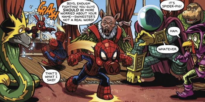 Nepričakovana različica junakov, "Osupljiva Spider-Ham" - dve živali v enem telesu