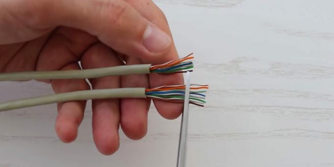 Kako stisniti kabel zvit par: poravnajte in obrežite žice