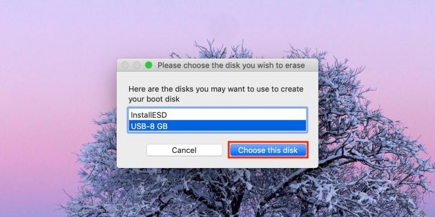 Kako narediti bootable USB trenutek voziti z MacOS