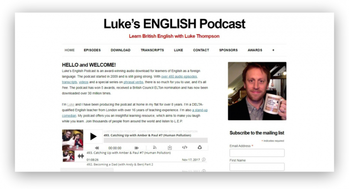podcasti za učenje jezikov: Luke angleški Podcast