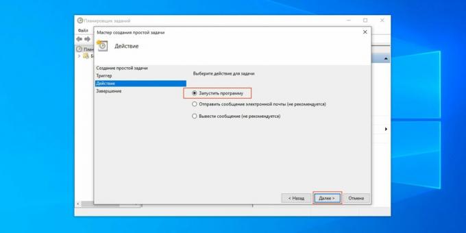 Kako dodati program za zagon sistema Windows 10 prek "razporejevalnika opravil"
