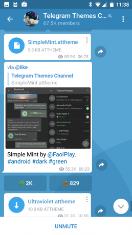 telegram za android: Blue tema