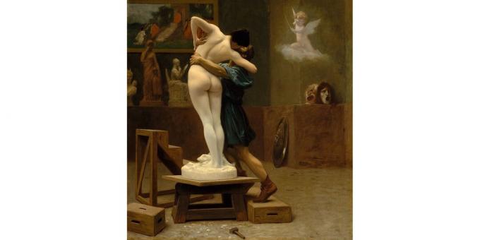 Parasocialni odnosi: Pigmalion in Galateja, slika Jean-Léon Jerome, 1890