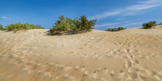 Znamenitosti Anapa: peščene sipine v Džemetu