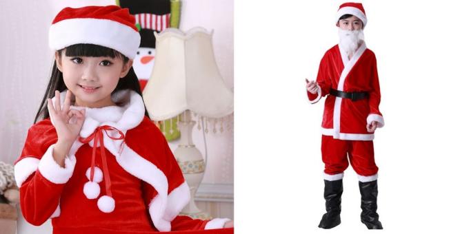 New Year kostumi za otroke: Božičkovi pomočniki