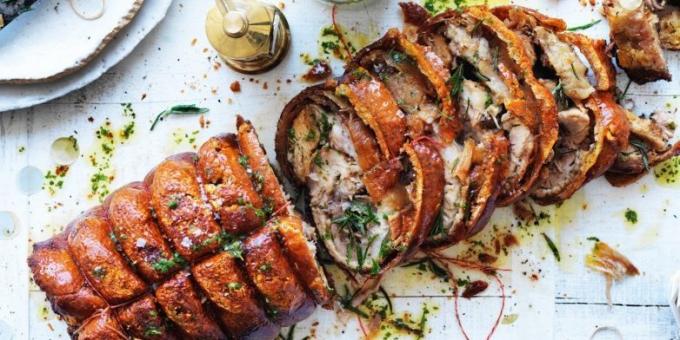Svinjina v pečici: italijansko porchetta Jamie Oliver