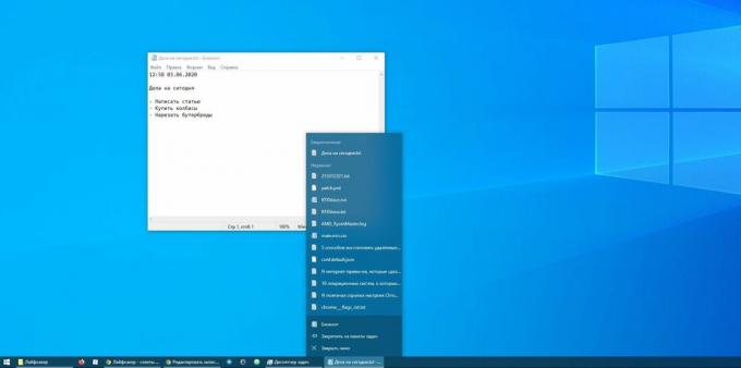 Windows Notepad: ni omejitev glede organizacije datotek