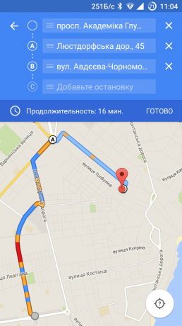 Google Maps: več destinacij