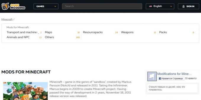 Moda Kje prenos Minecraft: GameModding.com