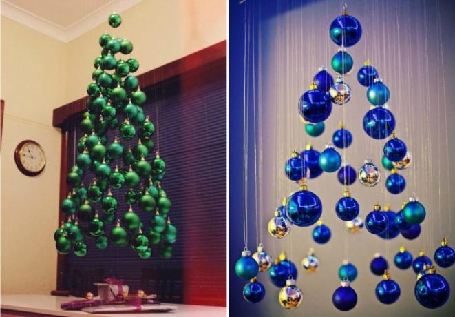 Kako okrasite hišo za novo leto: božično drevo kroglice