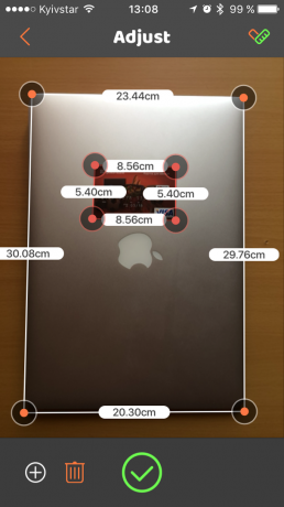 VisualRuler vam omogoča merjenje predmetov