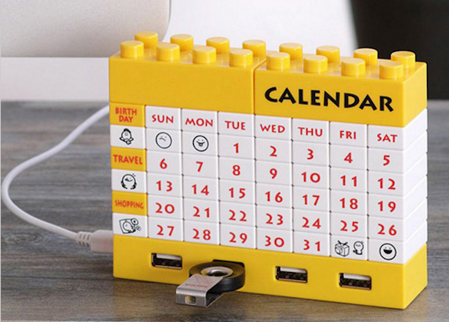 Večni koledar Lego-c USB-hub