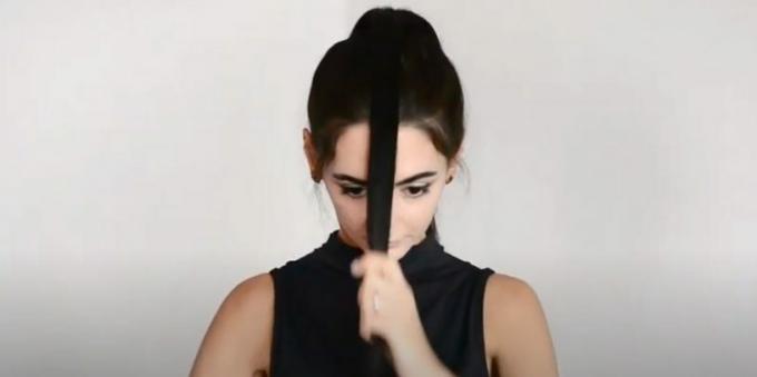 Ženske pričeske za okrogel obraz: razdeli čop na dva dela