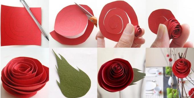 Kako narediti Paper Rose