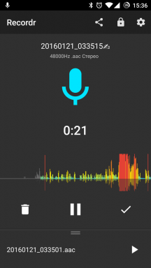 Recordr za Android - visoko kakovost diktafon z vsemi možnostmi za nadzor