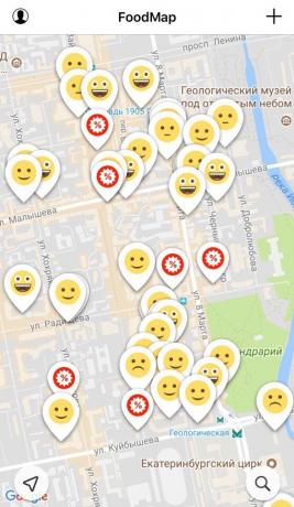 FoodMap: možnost za iskanje na zemljevidu