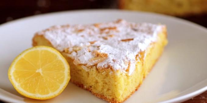 Lemon-mandljev kolač brez moke