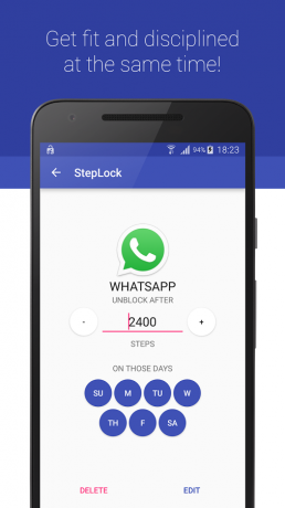 StepLock: norma korakov za odklepanje WatsApp