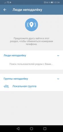 Iskanje v geochata Telegram 