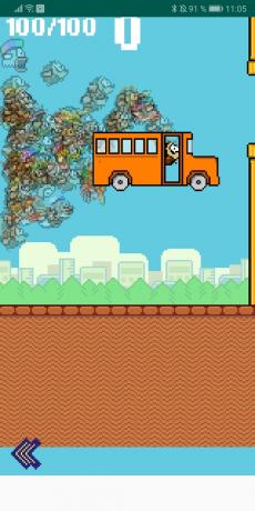 Avtobus iz Fortnite v bitko royal za Flappy Bird