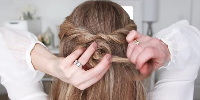 Frizure za dolge lase: narediti vozel
