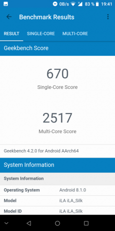 Ila Silk: Geekbench