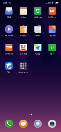 Pregled Xiaomi Mi Mix 3: Vmesnik