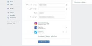Kako, da se veže Instagram na Facebooku, "VKontakte"