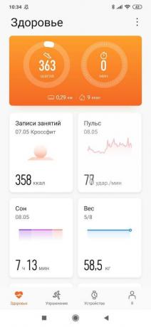 Huawei GT 2e: meritve zdravja in kondicije v aplikaciji