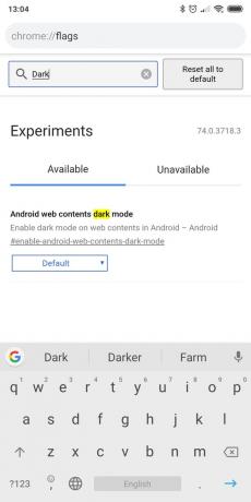 Nočni način za Chrome: Android spletne vsebine način temno