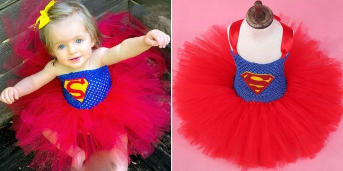 New Year kostumi za otroke: Supergirl