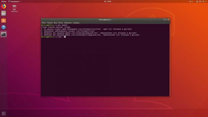 Linux terminal omogoča vpij sistem
