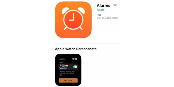 Znamka aplikacija za skladbo spanje na Apple Watch