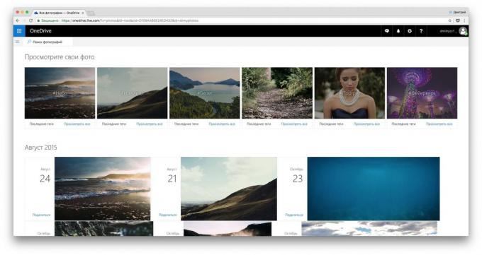 Cloud za fotografijo: OneDrive