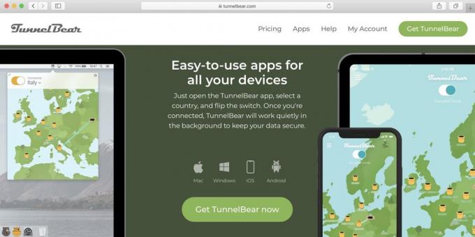 Best Free VPN za PC, Android, iPhone - TunnelBear