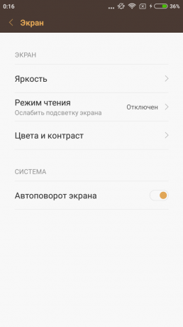 Xiaomi redmi 3s: nastavitve zaslona